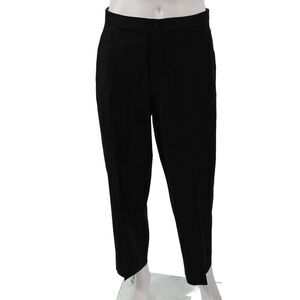 Trussini Mens Dress Pants Black Wool Button Size 50